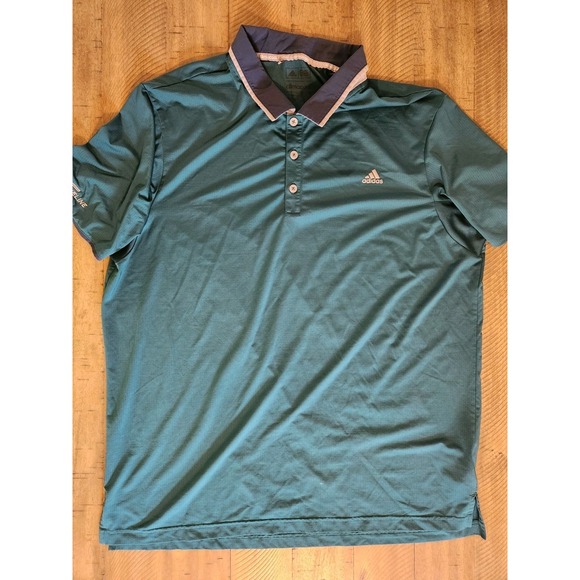 adidas Other - Adidas Climacool Golf Men Size XL Teal Short Sleeve Athletic Polo Shirt Trueline